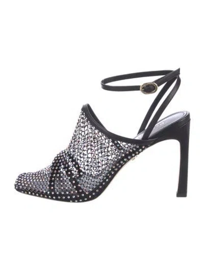 Pre-owned Dee Ocleppo Mesh Patterned Pumps In Black