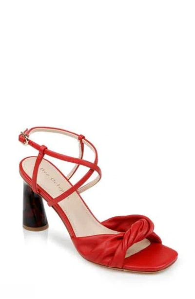 Dee Ocleppo Mexico Square Toe Sandal In Red Leather