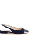 Dee Ocleppo Mumbai Slingback Cap Toe Flat In Blue