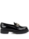 Dee Ocleppo Lola Leather Platform Loafer Pumps In Black