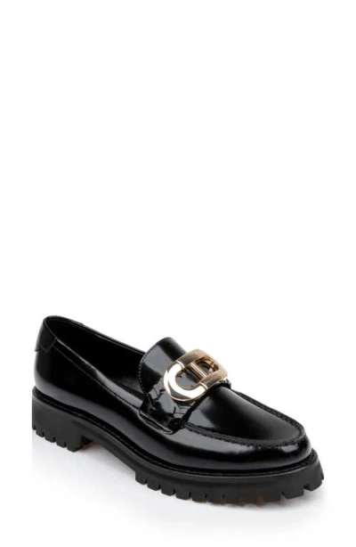 Dee Ocleppo Osaka Platform Bit Loafer In Black Leather