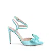 Dee Ocleppo Pink Satin Sandal In Blue