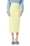 Dee Ocleppo Poppy Midi Pencil Skirt In Yellow