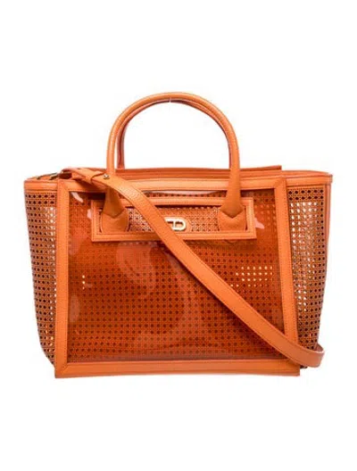 Pre-owned Dee Ocleppo Pvc Tote In Orange