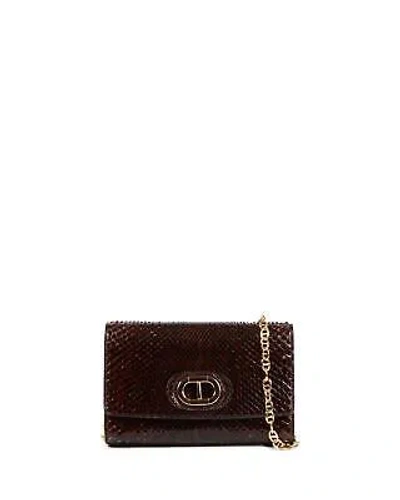Pre-owned Dee Ocleppo Python Chain Clutch - Clutch Bags - Brown -size One Size