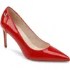 Dee Ocleppo Santorini Pointed Toe Pump In Red Leather