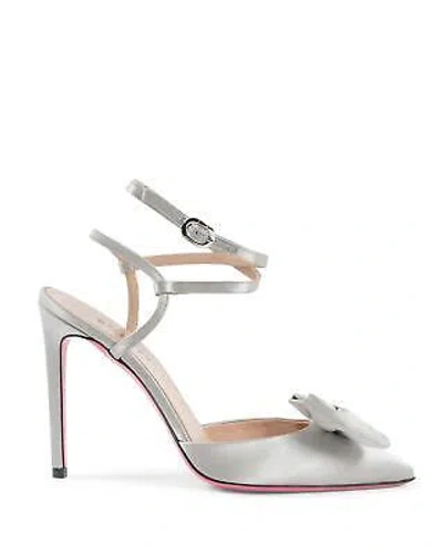 Pre-owned Dee Ocleppo Bow Slingback Pumps - Silver - Pumps & Heels - Grey -size 40