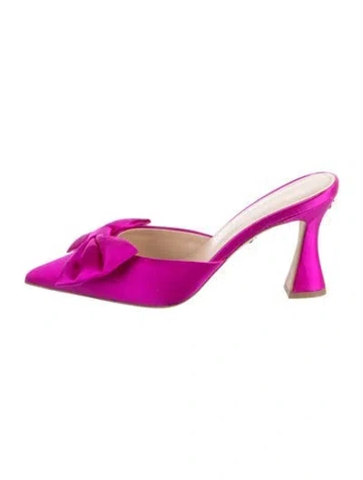 Pre-owned Dee Ocleppo Satin Mules In Pink