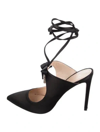 Pre-owned Dee Ocleppo Satin Pumps In Black