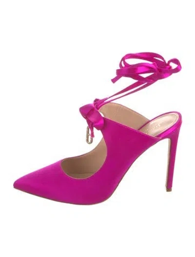 Pre-owned Dee Ocleppo Satin Pumps In Pink