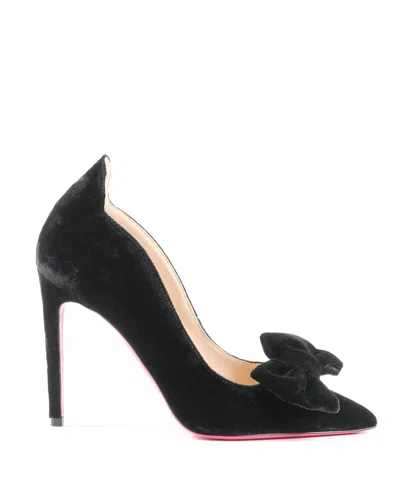 Pre-owned Dee Ocleppo Bow Velvet Pumps Black - Pumps & Heels -size 38.5