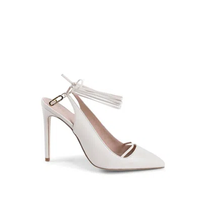 Dee Ocleppo White Leather High Heel Women's Pumps