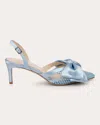Dee Ocleppo Brazil Satin Slingback Pumps In Blue