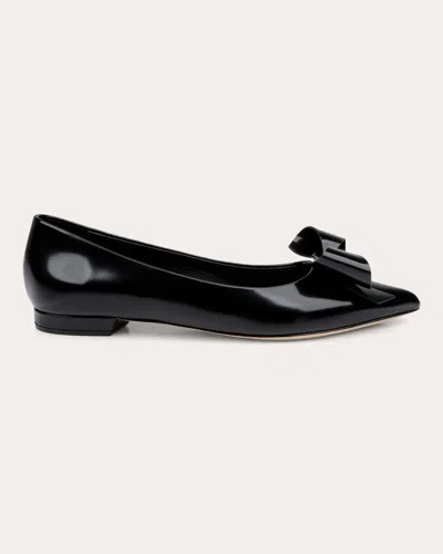 Dee Ocleppo Clinton Leather Ballerina Shoes In Black Leather