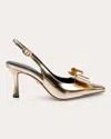 Dee Ocleppo Coronado Slingback Pump In Gold