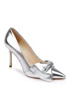 Dee Ocleppo Dehli Ii Pointed Toe Pump In Silver Leather