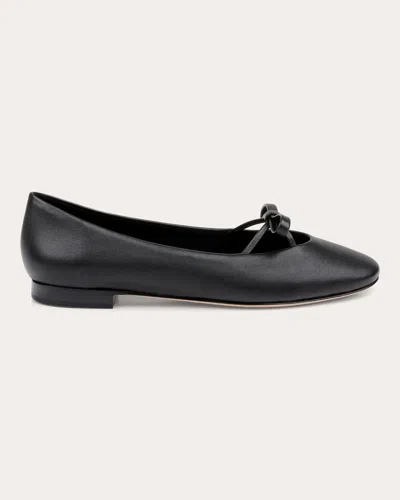 Dee Ocleppo Dixon Mary Jane Ballet Flat In Black Leather