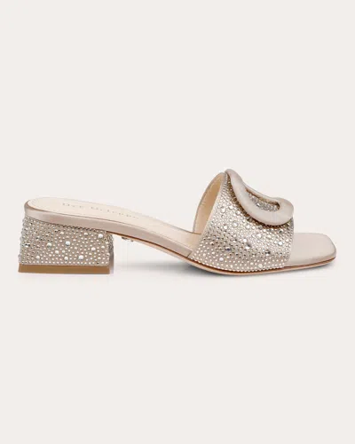 Dee Ocleppo Women's Dizzy Ii Crystal-embellished Satin Sandal In Neutrals