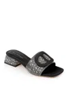 Dee Ocleppo Dizzy Ii Slide Sandal In Black Satin