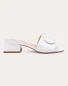 Dee Ocleppo Dizzy 35mm Leather Mules In White