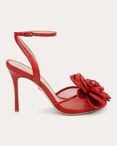 Dee Ocleppo England Appliquéd Leather Sandals In Red