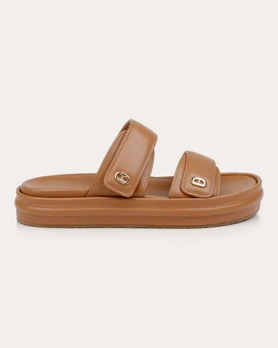 Dee Ocleppo Finland Ii Double-strap Slides In Brown