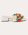 Dee Ocleppo Women's Japan Leather Block Heel Sandals In White