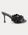 Dee Ocleppo Women's London Embellished Leather Sandal In Black Leather