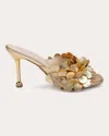 Dee Ocleppo Women's London Embellished Metallic-leather Sandal In Gold