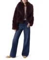 Dee Ocleppo Women's Pilar Faux Fur Chubby Coat In Burgundy