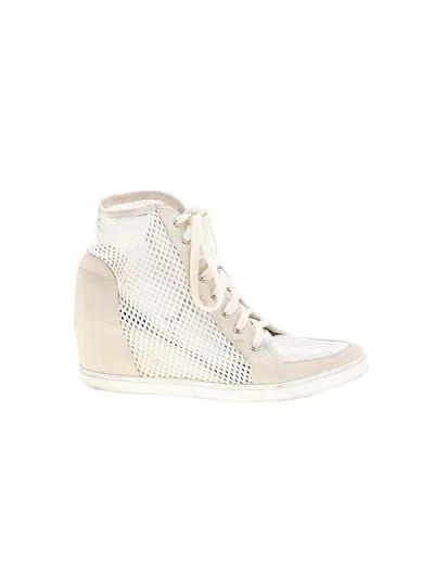 Pre-owned Deena & Ozzy Wedges In White