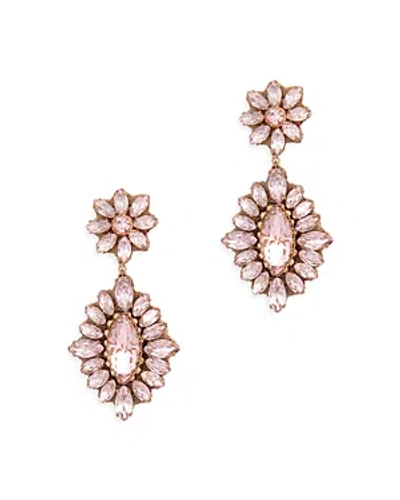 Deepa By Deepa Gurnani Alianah Rhinestone Drop Earrings In Baby Pink
