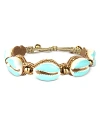 Deepa By Deepa Gurnani Anise Bead & Shell Slider Bracelet In Blue/gold