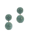 Deepa By Deepa Gurnani Krystal Rhinestone Drop Earrings In Turquoise