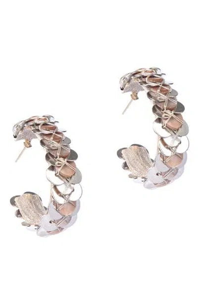 Deepa Gurnani Acacia Hoop Earrings In Silver