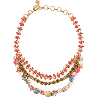 Deepa Gurnani Alka Layered Collar Necklace In Multi