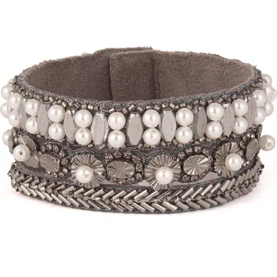 Deepa Gurnani Ascancia Cuff Bracelet In Brown