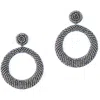 Deepa Gurnani Asta Beaded Drop Earrings In Gunmetal