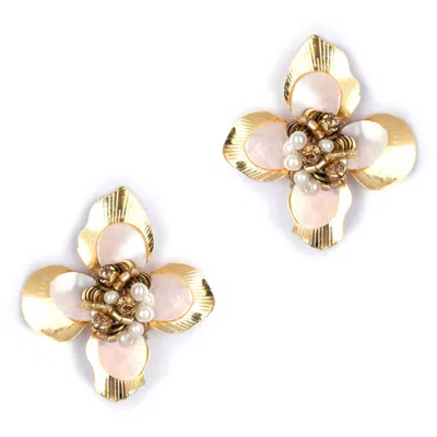 Deepa Gurnani Azura Earrings In Gold
