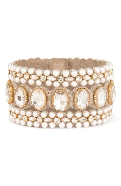 Deepa Gurnani Bess Cuff Bracelet In Gold