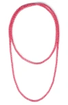 Deepa Gurnani Bethany Beaded Necklace In Fuchsia