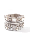 Deepa Gurnani Brixie Stone Bracelet In Metallic