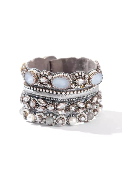 Deepa Gurnani Brixie Stone Bracelet In Metallic