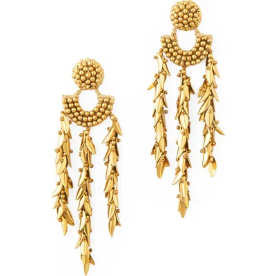 Deepa Gurnani Conrad Drop Earrings In Gold