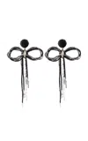 Deepa Gurnani Coquette Beaded Earrings In Black