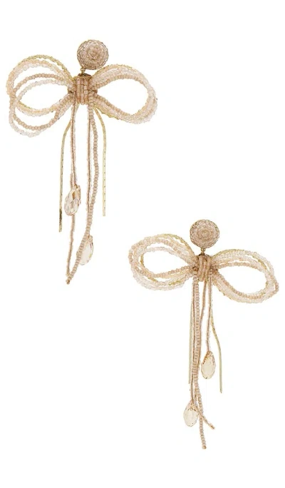 Deepa Gurnani Coquette Earrings In Champagne