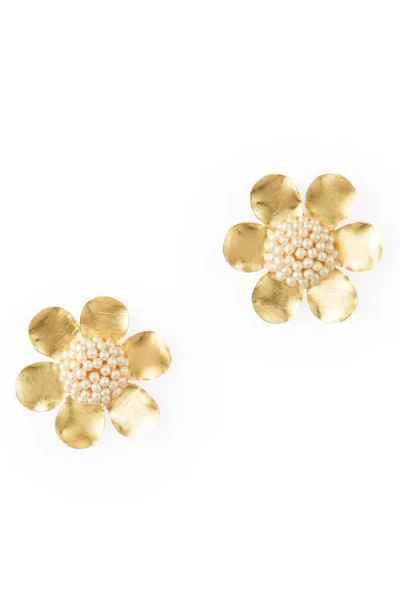 Deepa Gurnani Curie Earrings In Gold