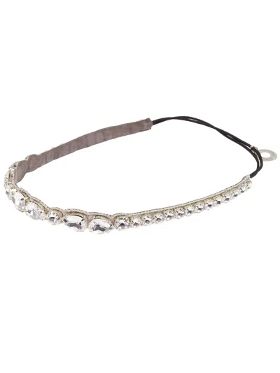 Deepa Gurnani Cut Crystal Headband In Metallic