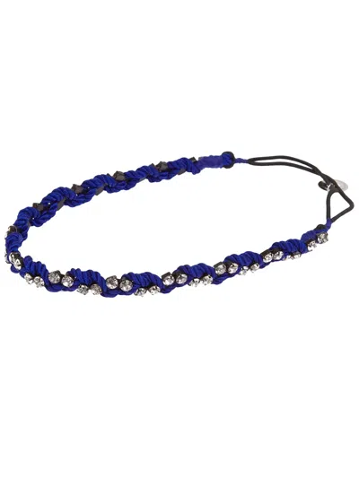 Deepa Gurnani Diamanté Embellished Headband In Blue