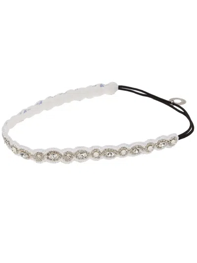 Deepa Gurnani Diamanté Embellished Headband In White
